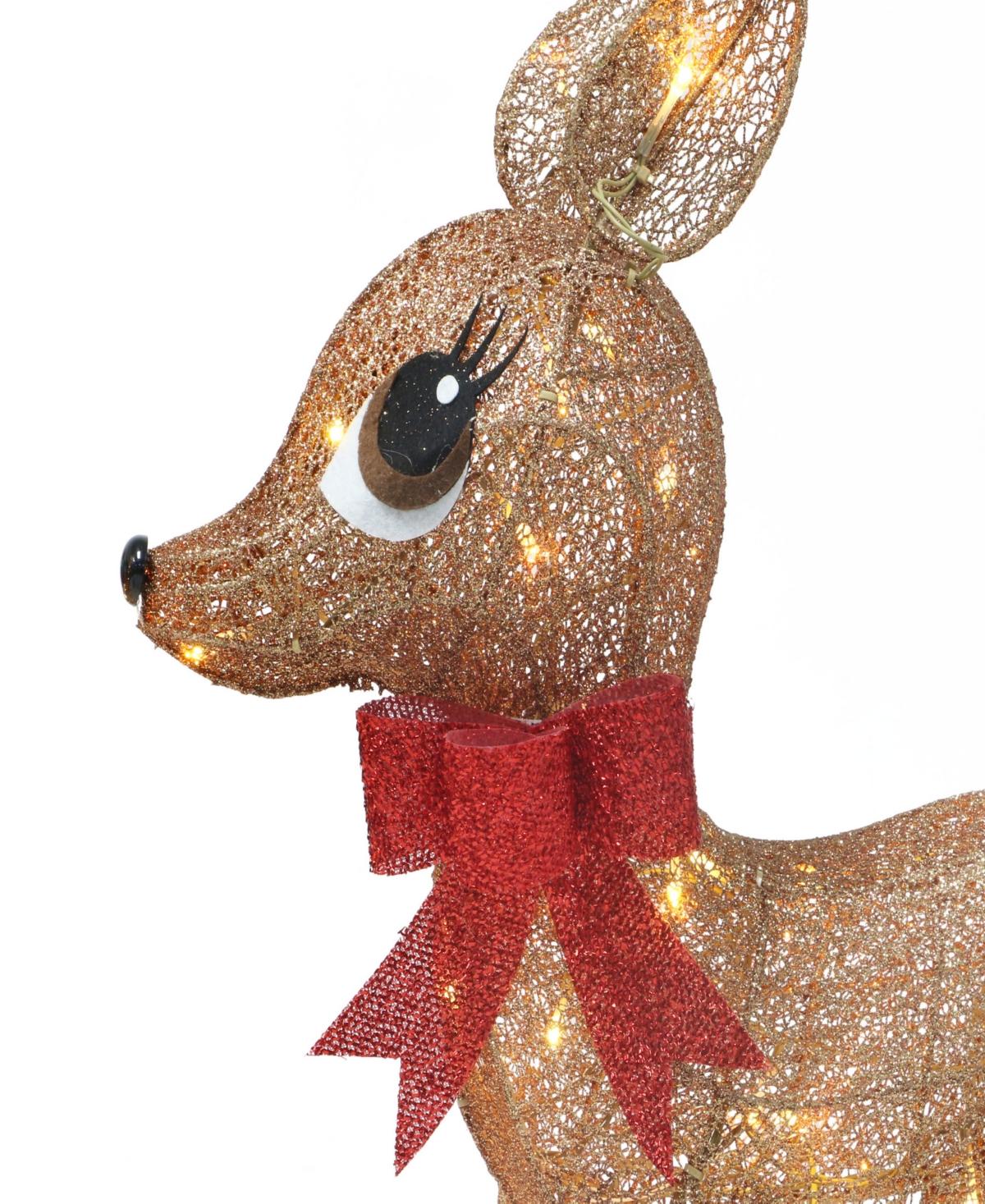 Puleo 18" Lighted Outdoor Wire Frame Deer Set, 3 Piece In Assorted