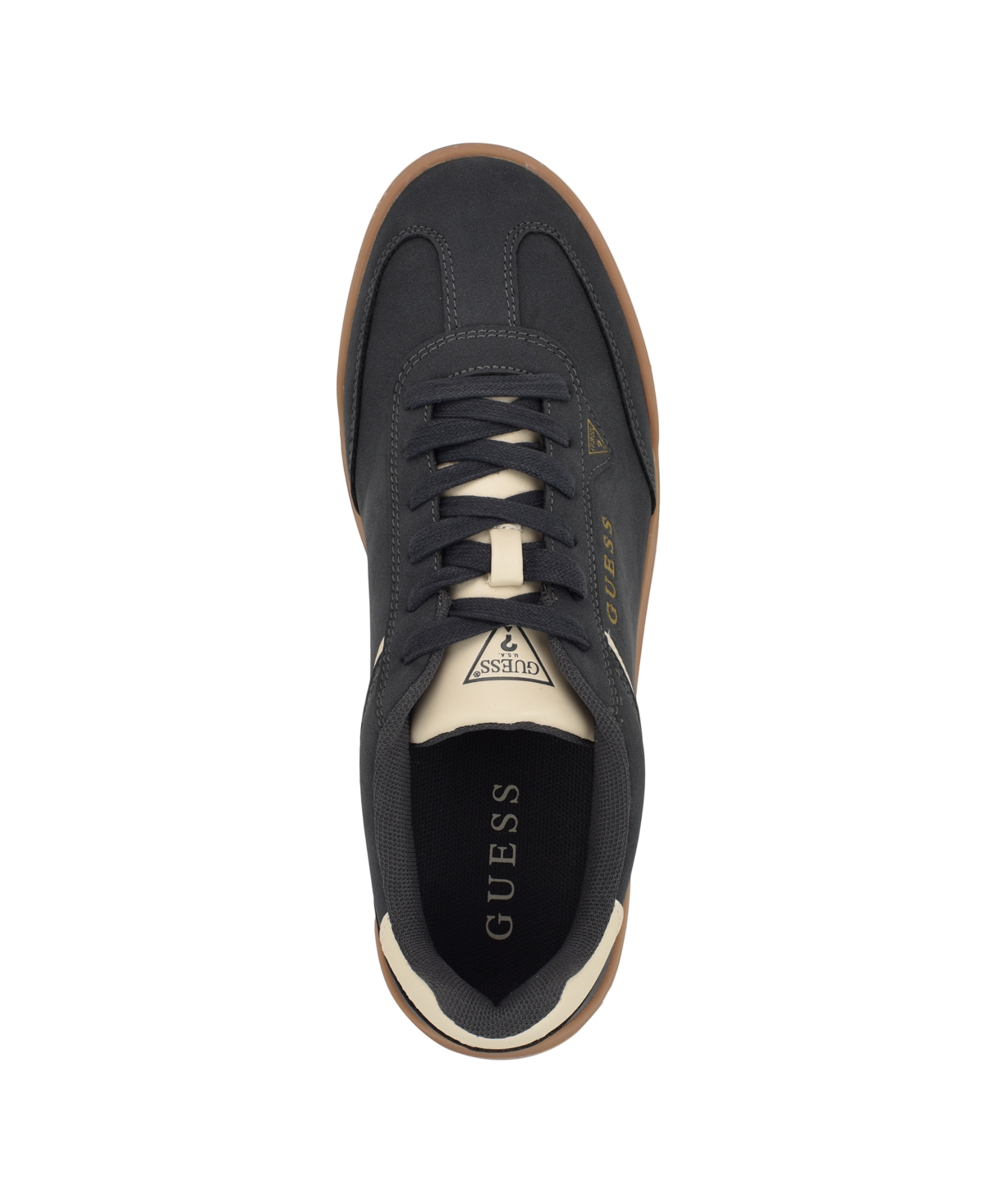Guess Men's Frollo T-Toe Lace Up Fashion Sneakers -Cream