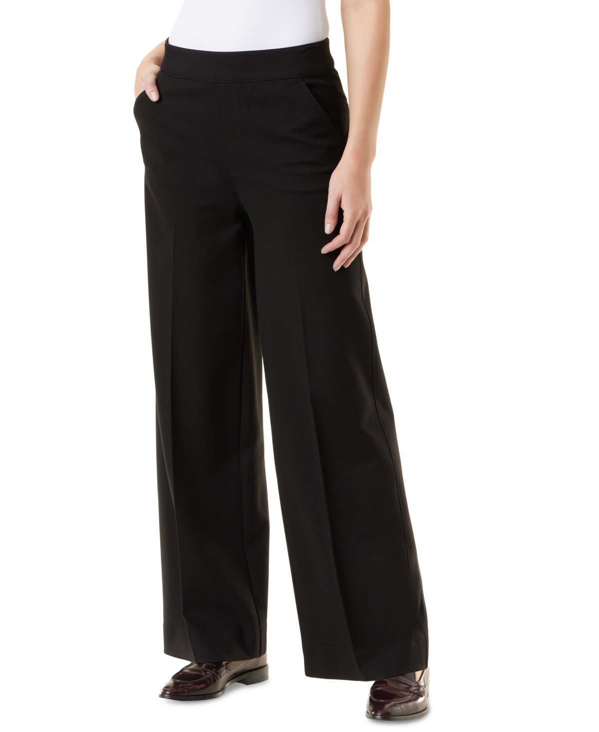 Gloria Vanderbilt Women s Ponte High Rise Wide Leg Pants Black Smart Closet