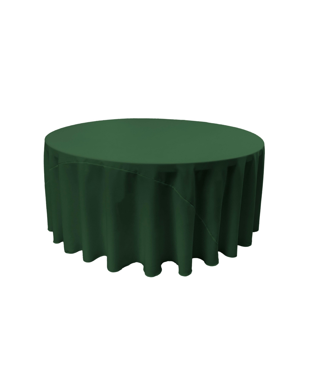 Polyester Poplin 120-Inch Round Tablecloth Durable and Elegant Table Covering - Hunter green