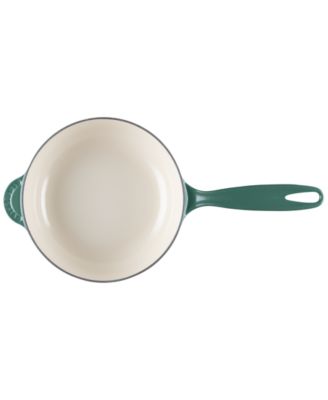 Holly Collection Enameled Cast Iron 2.25-Quart Traditional Saucier with Lid