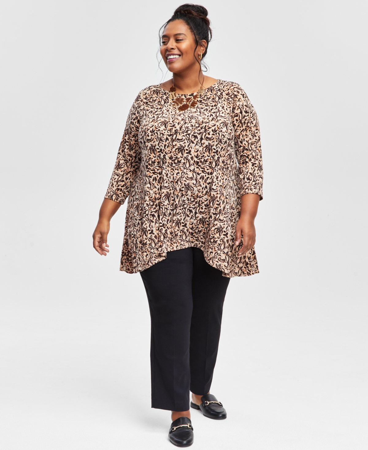 Jm Collection Plus Size Irina Swing Top, Exclusively at Macy's