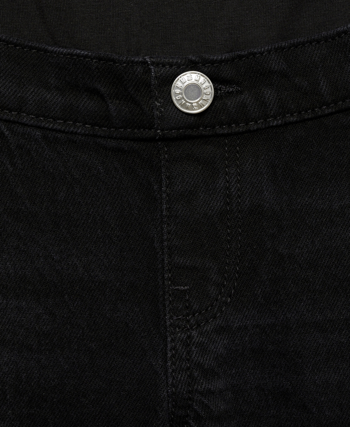 Shop Mango Women's Maternity Wideleg Jeans In Black Denim