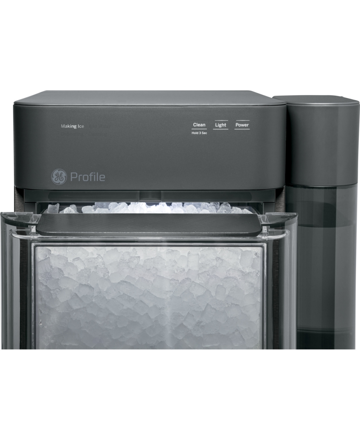 Ge Profile Opal 2.0 Nugget Ice Maker with Side Tank - Black Stainless Steel