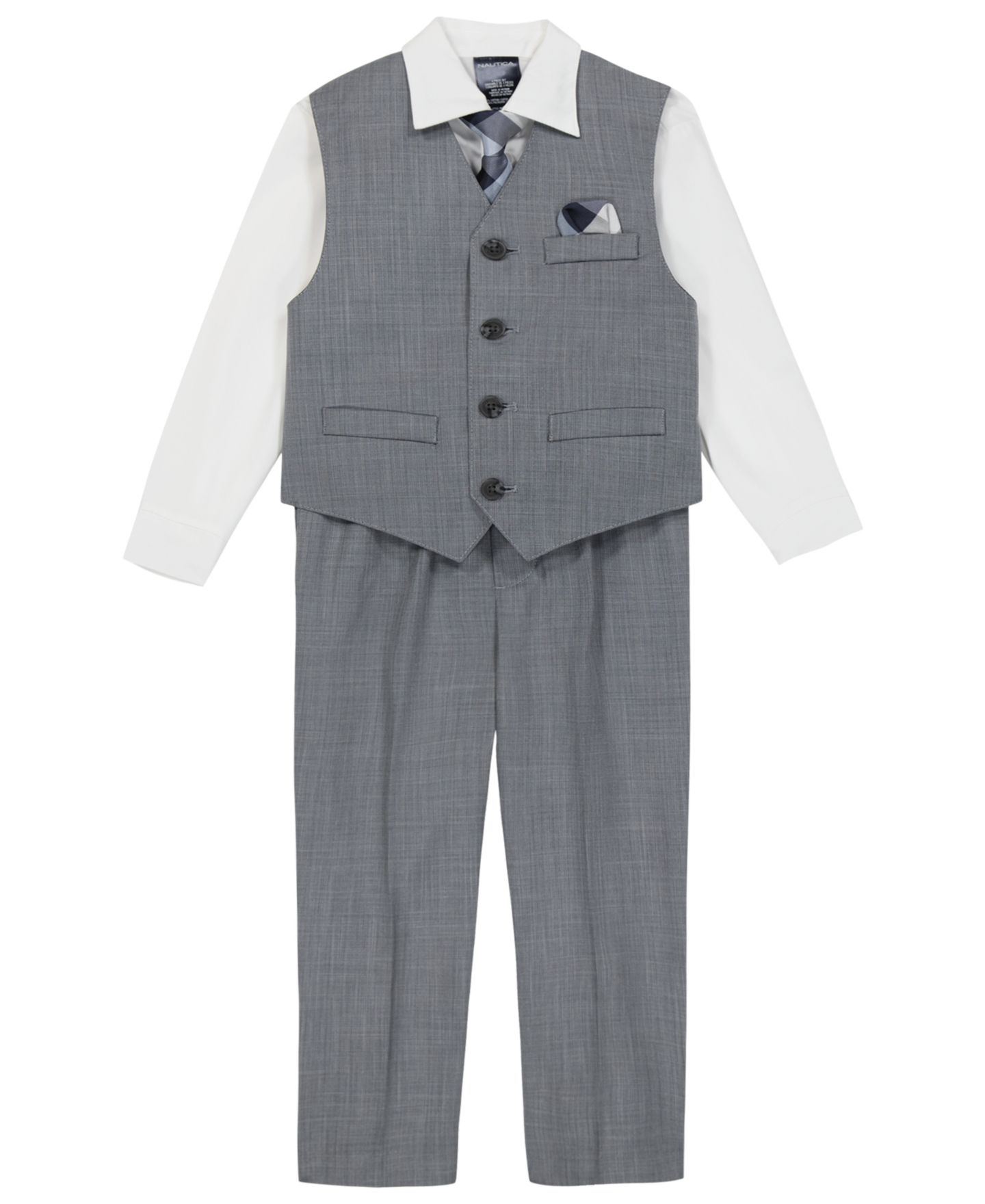 Жилеты Nautica Deco Sharkskin Vest, 4-Piece Set для мальчиков-малышей — фото 1