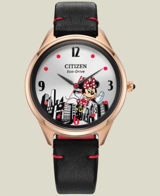 Disney | Macy's Eco-Drive Women's Soaring High Minnie Mouse Black