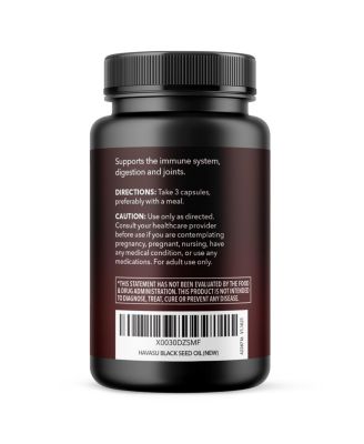 Black Seed Oil Nigella Sativa Capsules, Cold Pressed Organic Black Cumin Seed Oil for Hair Skin and Metabolism Support, Havasu, 90ct