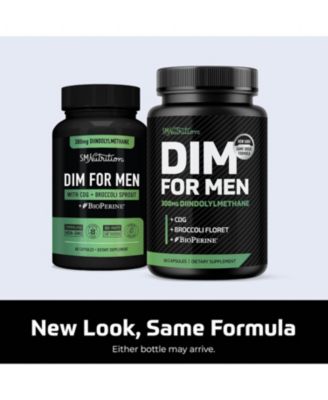 DIM 300mg For Men, Estrogen Blocker & Aromatase Inhibitor, Men s Hormone Balance & Fitness Booster Supplement with Diindolylmethane, 60ct