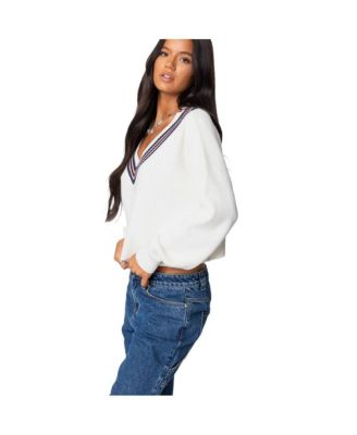 Womens Lauryl V Neck Sweater