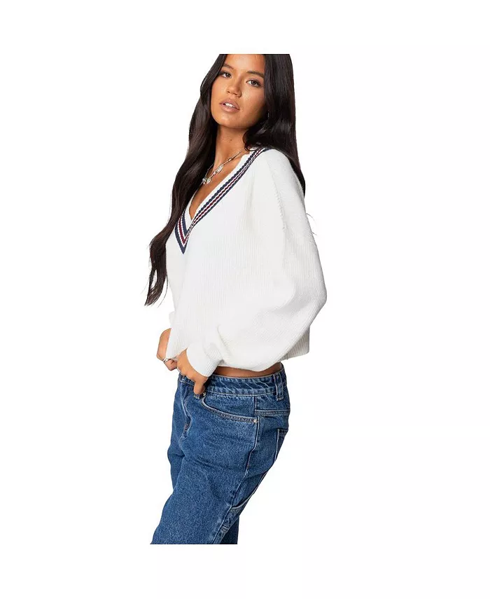 Womens Lauryl V Neck Sweater - thumbnail 4