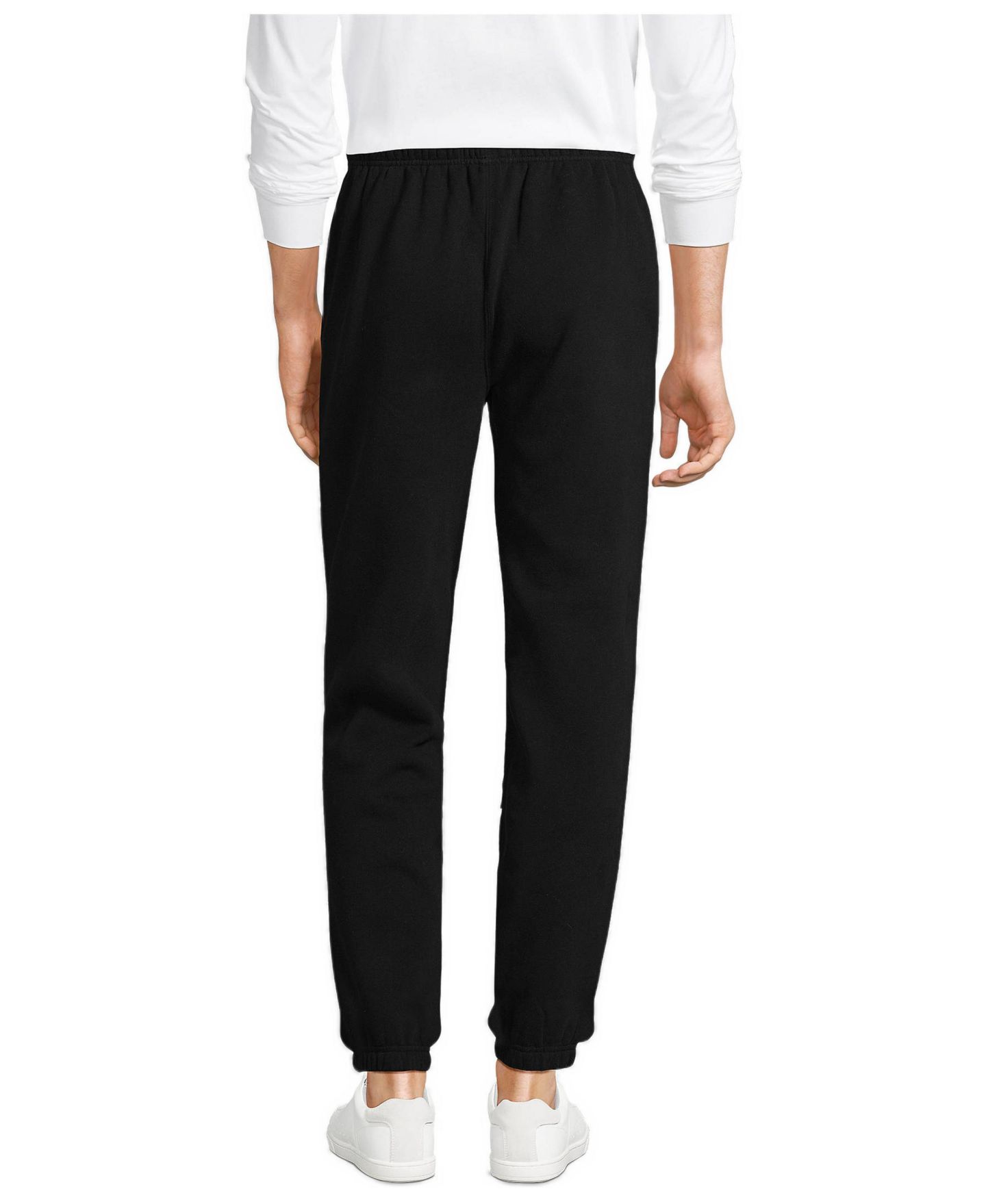 Мужские брюки Lands' End Serious Sweats Jogger Pant, цвет: Чёрный — фото 2