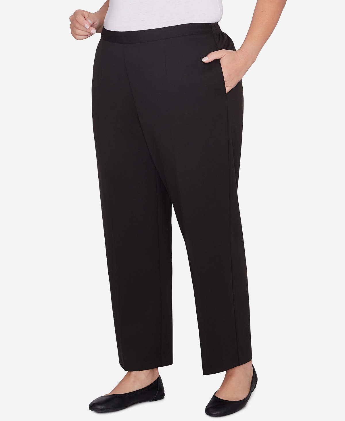 Alfred Dunner Plus Size Runway Ready Pull On Ponte Average Length Pants