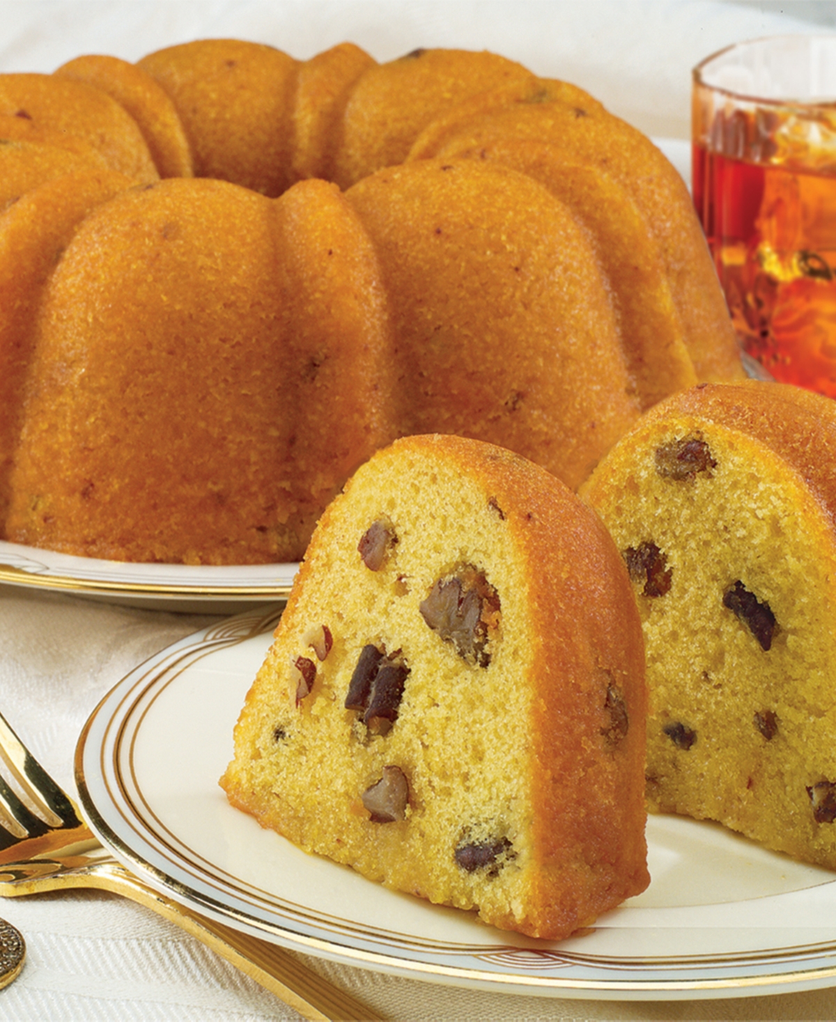 Dockside Market Island Rum Bundt Cake, - Light-Pastel Orange