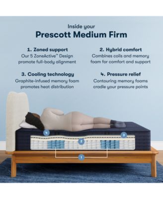 Perfect Sleeper X Prescott 14" Smooth Hybrid Medium Firm Mattress - King