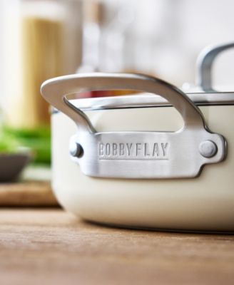 X Bobby Flay Professional Grade Ceramic Nonstick 4.5-Quart Saut&eacute; Pan with Lid
