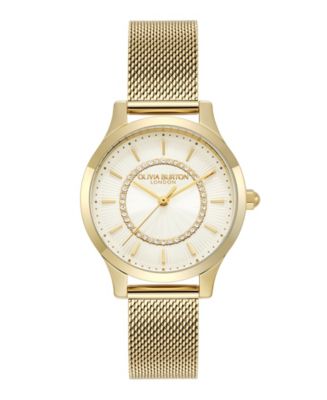 Olivia Burton Women\'s WonderStainless SteelMeshBraceletWatch Classic 38mm White & Silver Mesh Watch | Olivia Burton London main image 4