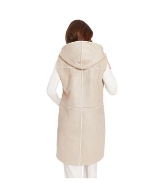 Women's Kourtney Faux Shearling Hooded Vest