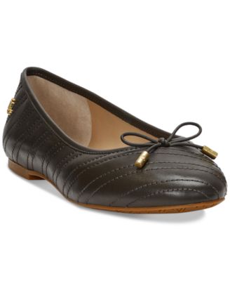 フラットシューズ Ralph Lauren Jayna Diamond-Quilted Suede Flat Lauren Ralph Lauren Women's Jayna Quilted Ballet Flats - Macy's