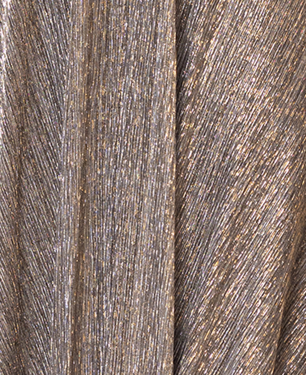 Shop Betsy & Adam Women's Metallic V-neck Long-sleeve Gown In Mocha Gold