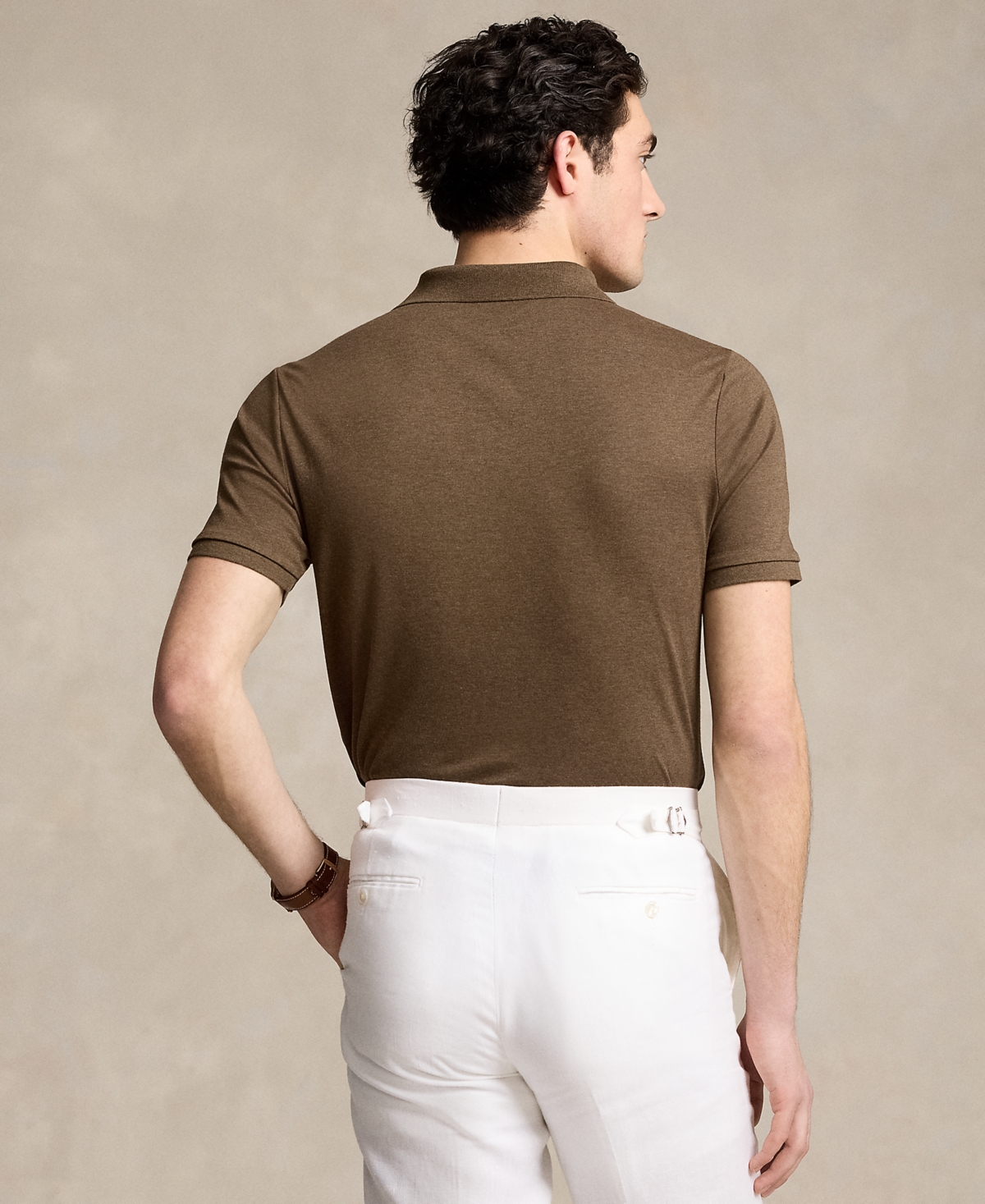 Polo Ralph Lauren Men's Classic Fit Soft Cotton Polo Shirt In Brown