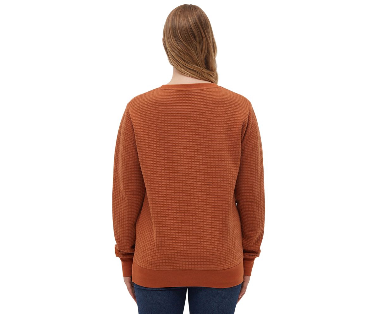 Bench Dna Women's Afra Quilted Crew Neck Sweatshirt
