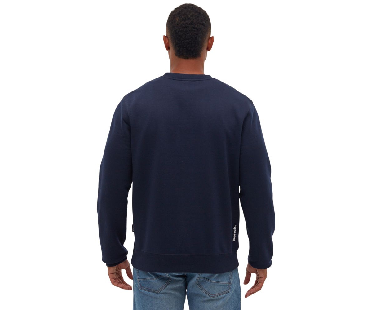 Bench Dna Men's Tipster Perforated Logo Crew Neck Sweatshirt