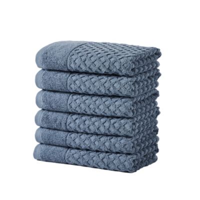 Quick-Drying Cotton Diamond Waffle 6-Pc. Hand Towel Set