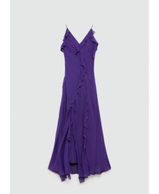 Mango Women's Chiffon Ruffle Dress - Macy's