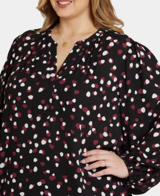 Plus Size Puff Sleeve Popover Top