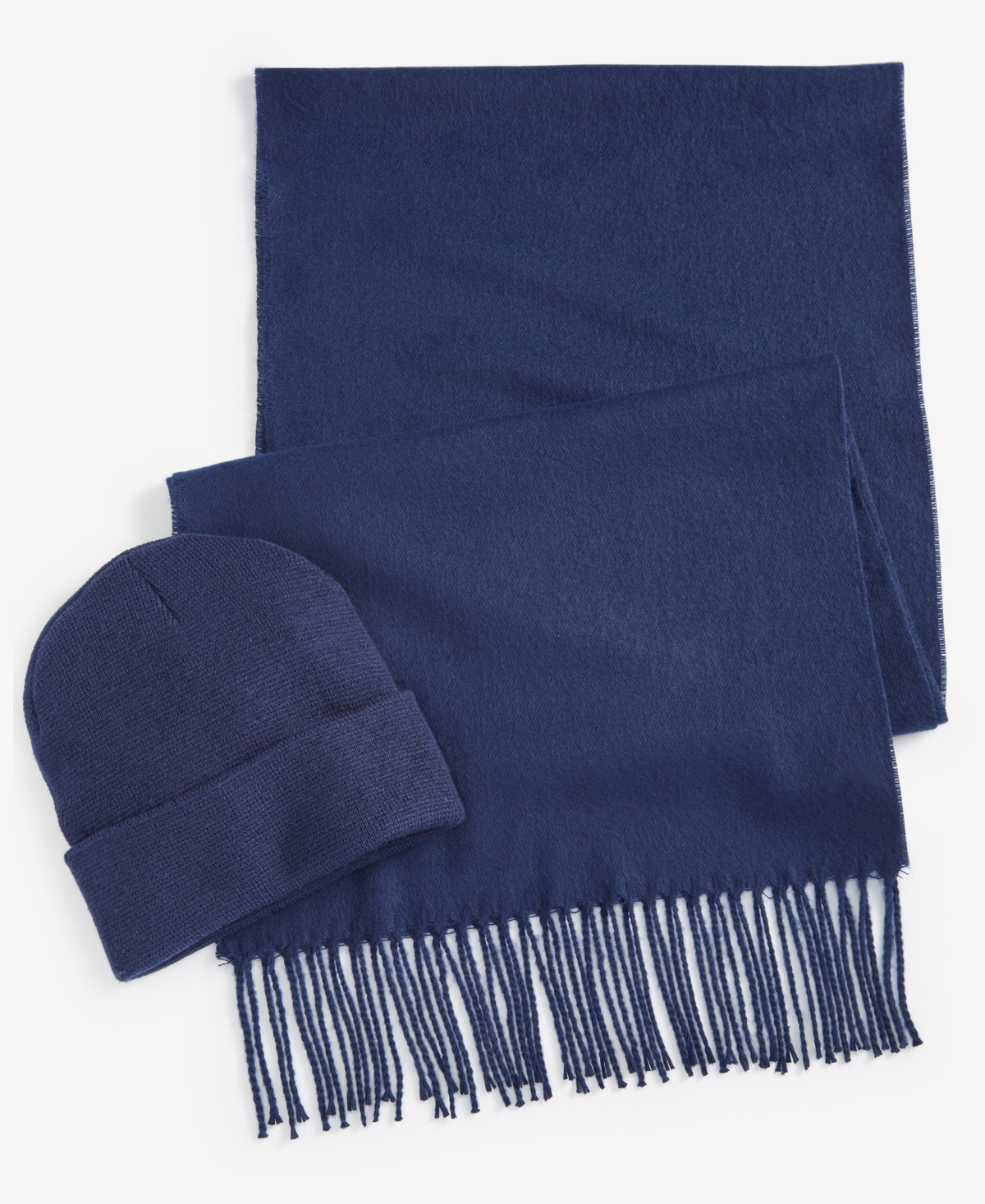 Club Room Men's Beanie & Scarf Set, Created For Macy's In Navy