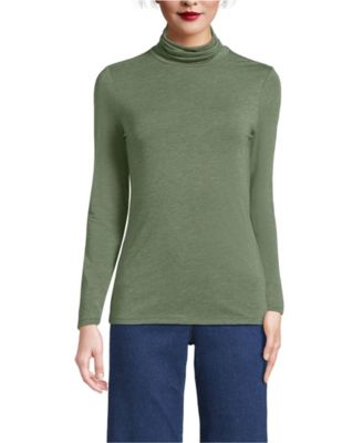 Women's Lightweight Jersey Skimming Long Sleeve Turtleneck