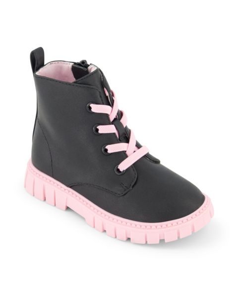 Ботинки DKNY Carrie Ariana Lug Boot для девочек-малышей, цвет: Чёрный