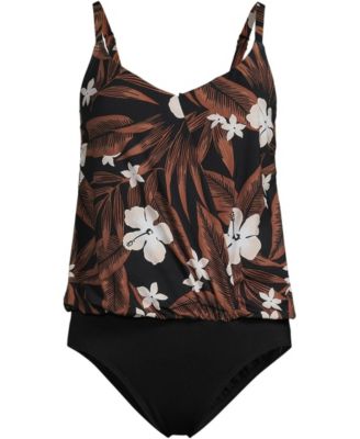Women's Smoothing Control Blouson Fauxkini One Piece Swimsuit