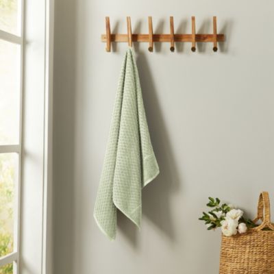 Quick-Drying Cotton Diamond Waffle Textured 6-Piece Bath Towel Set 54x27x0.5 inches,26x16 inches