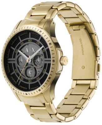 Men's Quartz Multifunction Gold Stainless Steel Watch 46mm