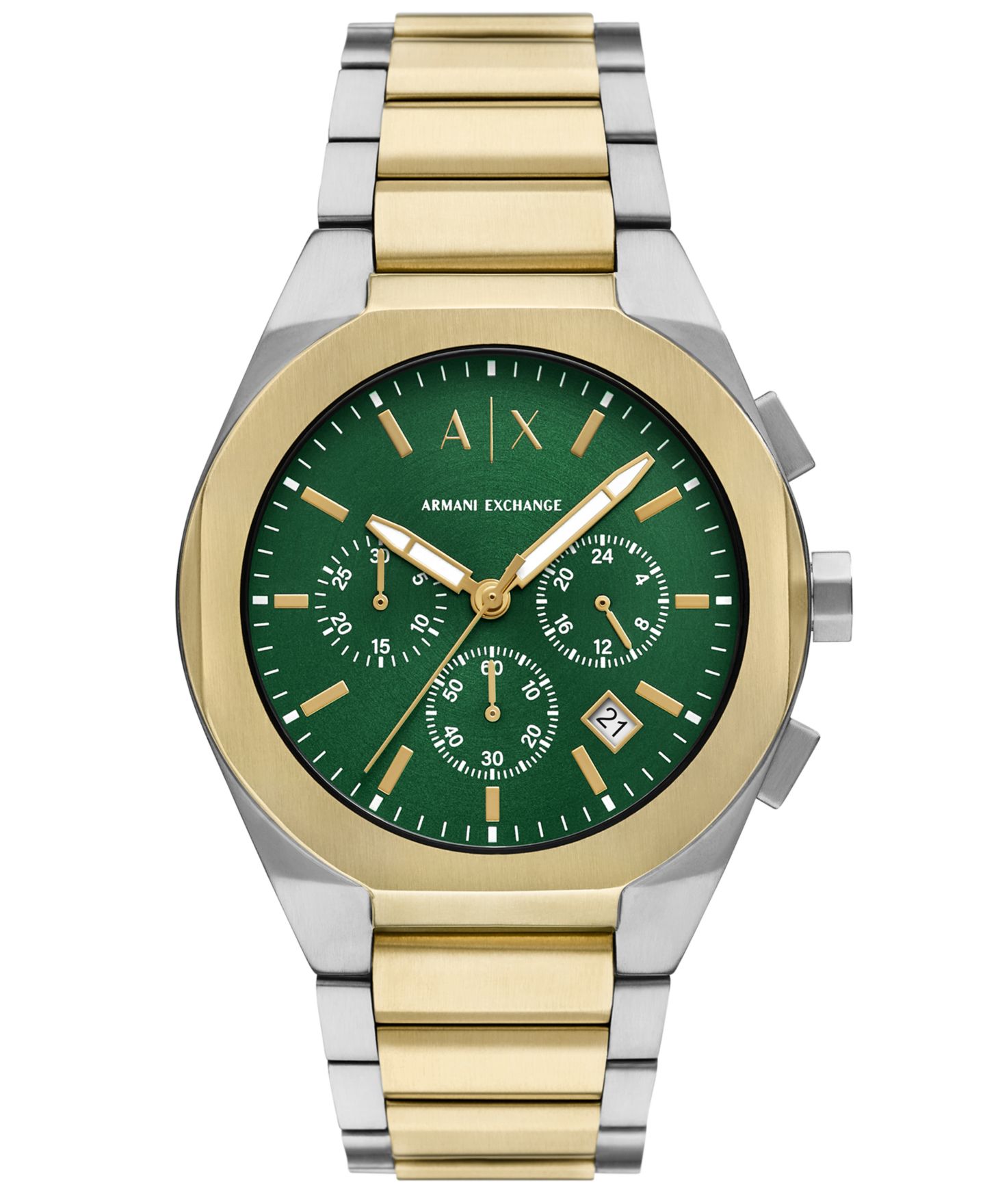 Мужской хронограф A|X Armani Exchange Sync Quartz из двухцветной нержавеющей стали, 42 мм — фото 1