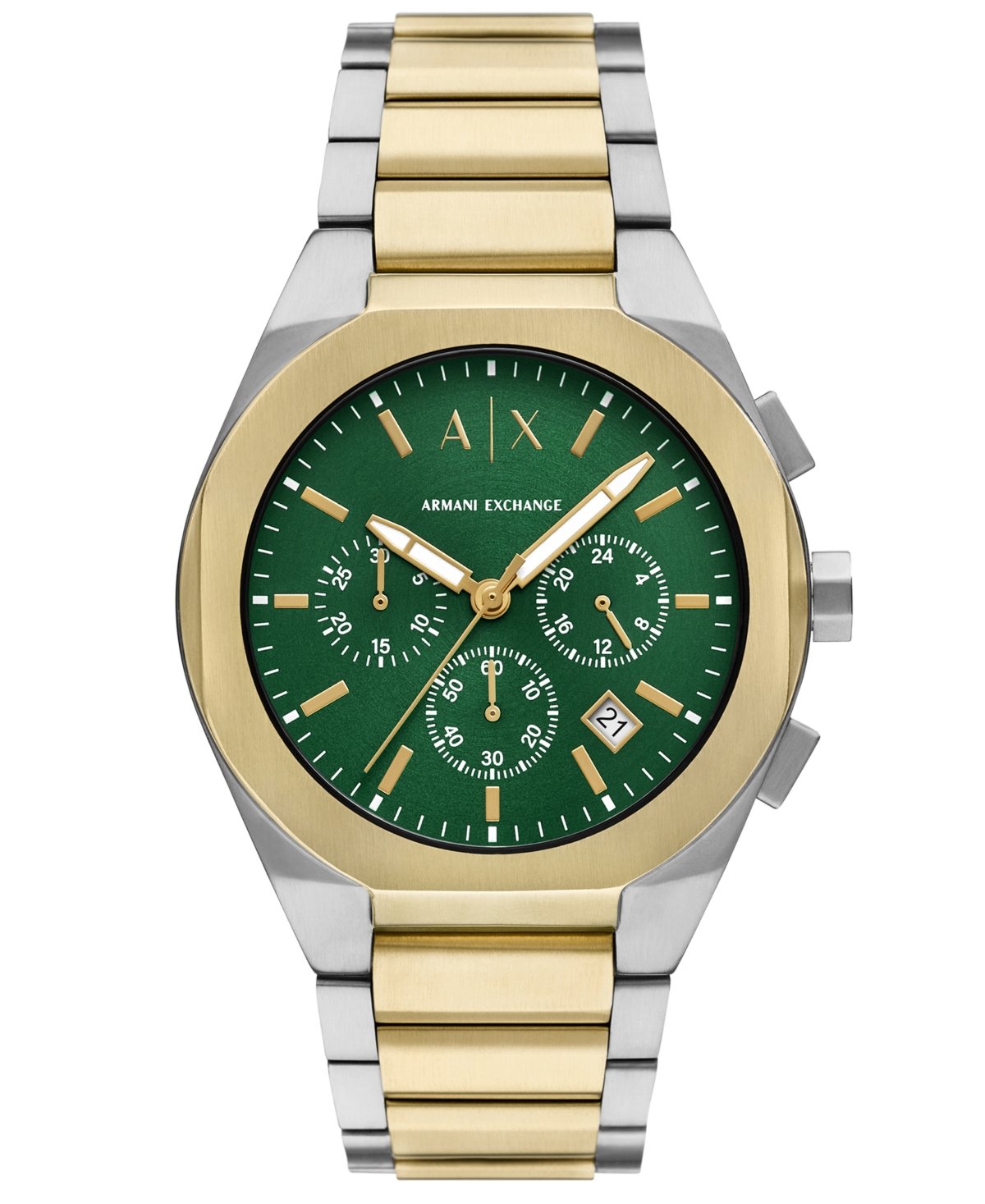 A|X Armani Exchange Men's Sync Quartz Chronograph Two-Tone Stainless Steel Watch 42MM