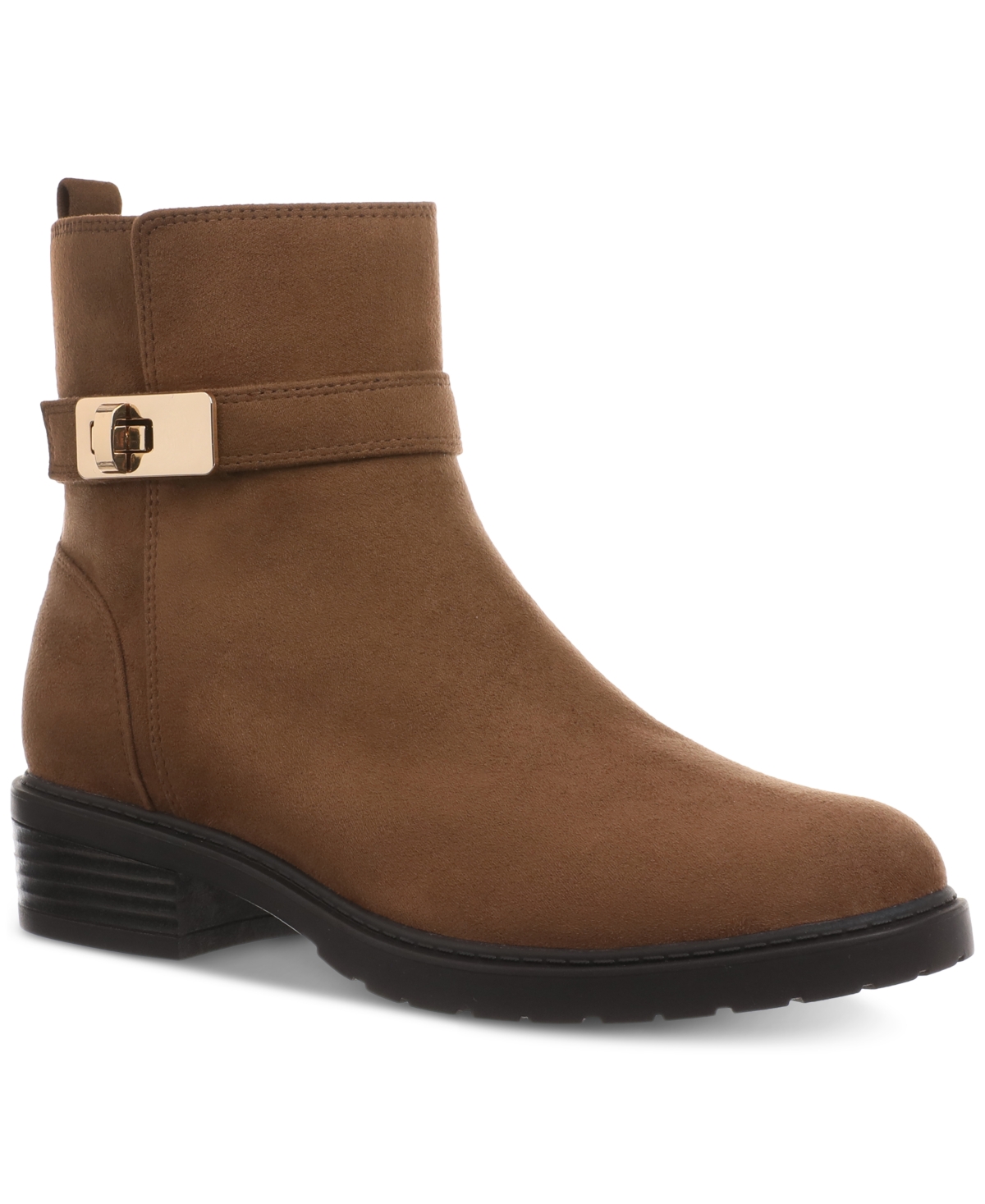 Giani Bernini Womens Embellished Man Made Ankle Boots In Mocha Micro