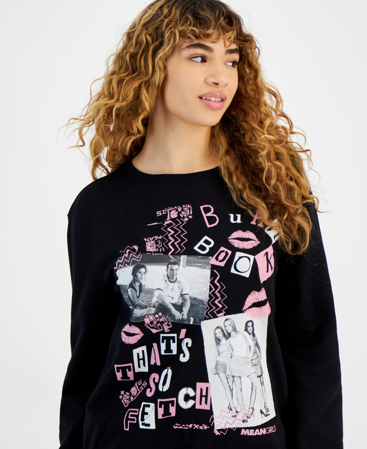 Love Tribe Juniors' Mean Girls Burn Book Graphic Sweatshirt