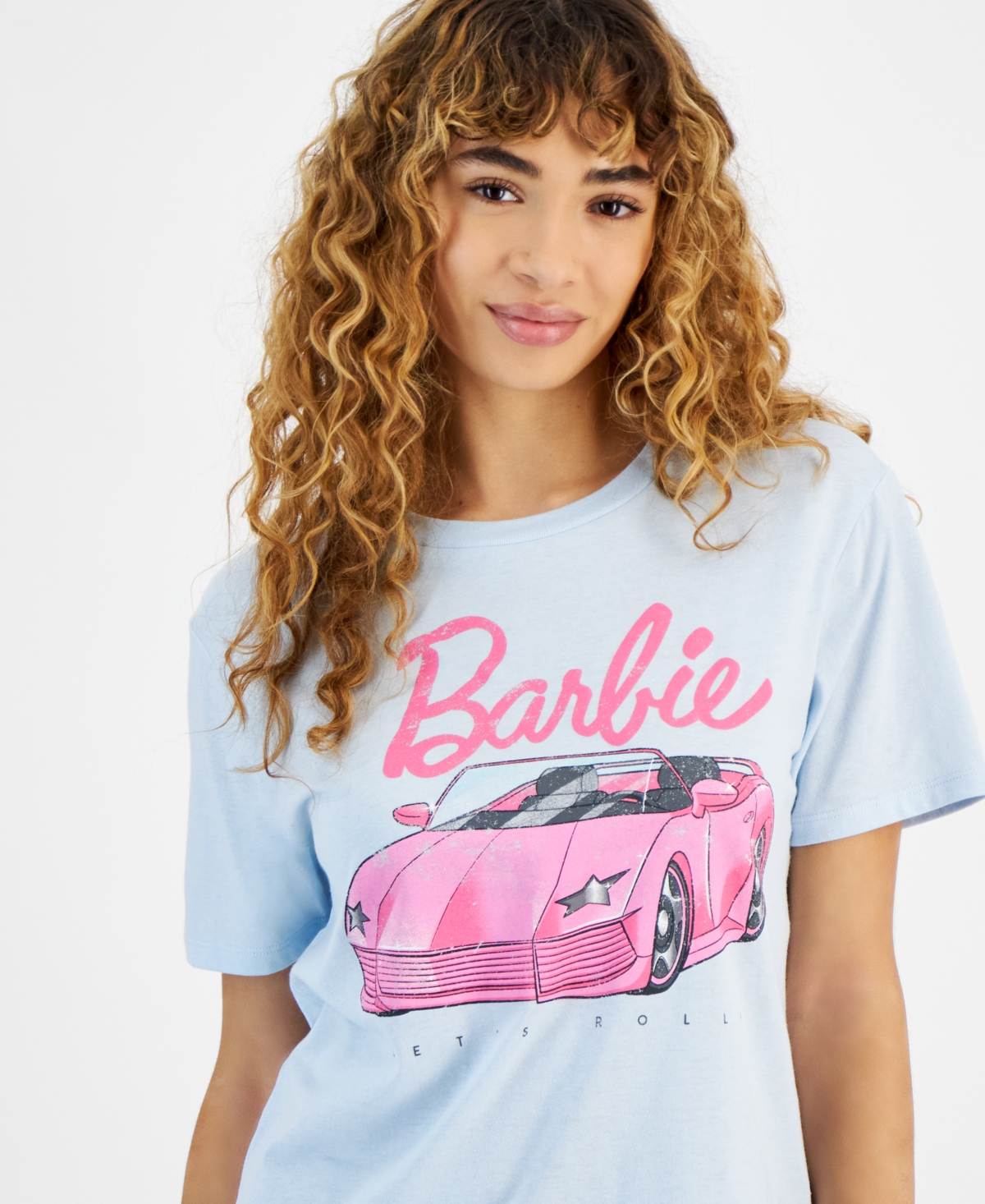 Love Tribe Juniors' Barbie Convertible Graphic-Print T-Shirt