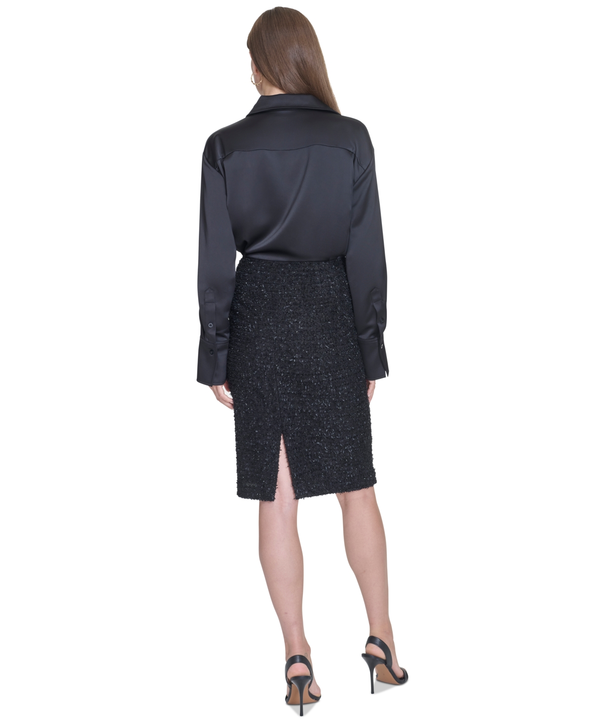 Halston Women's Mixed-Media Sheath Dress