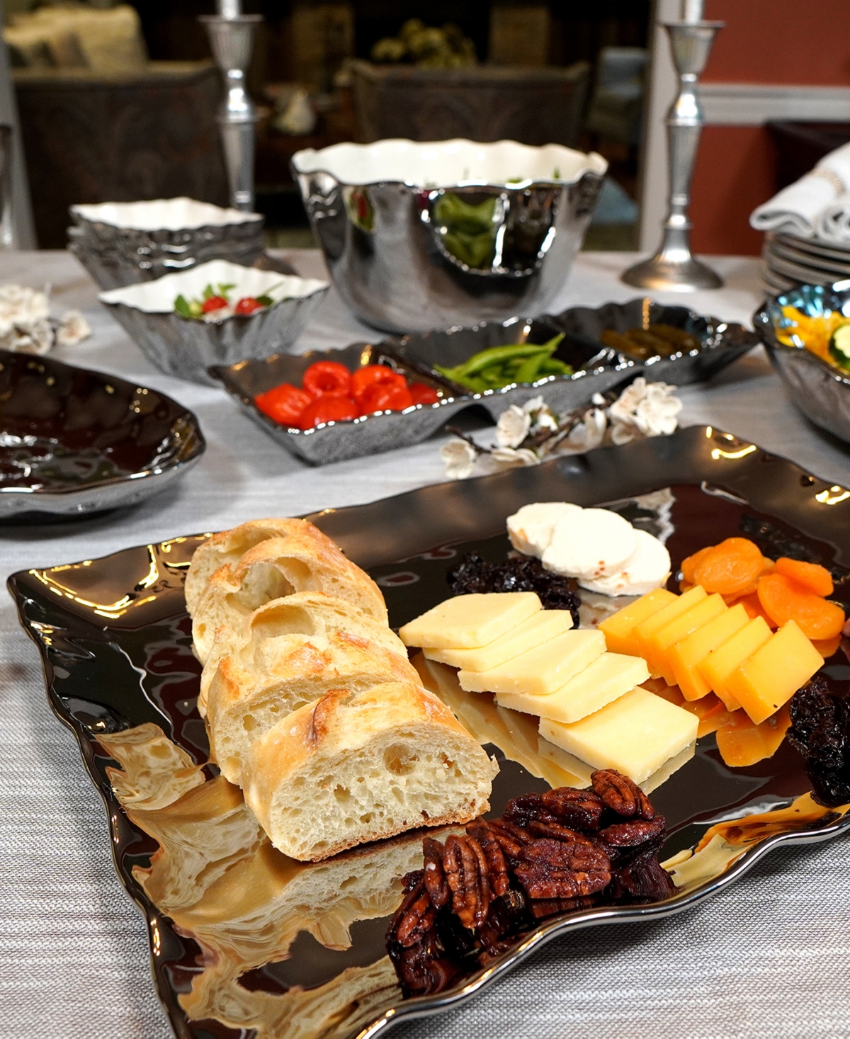 Certified International GoldTone Coast Rectangular Platter - Silver