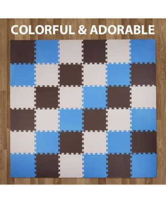 16 Tile Thick Interlocking Puzzle Foam Exercise Play Mat