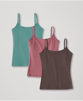 Women's Organic Cotton Everyday Shelf Bra Camisole 3-Pack