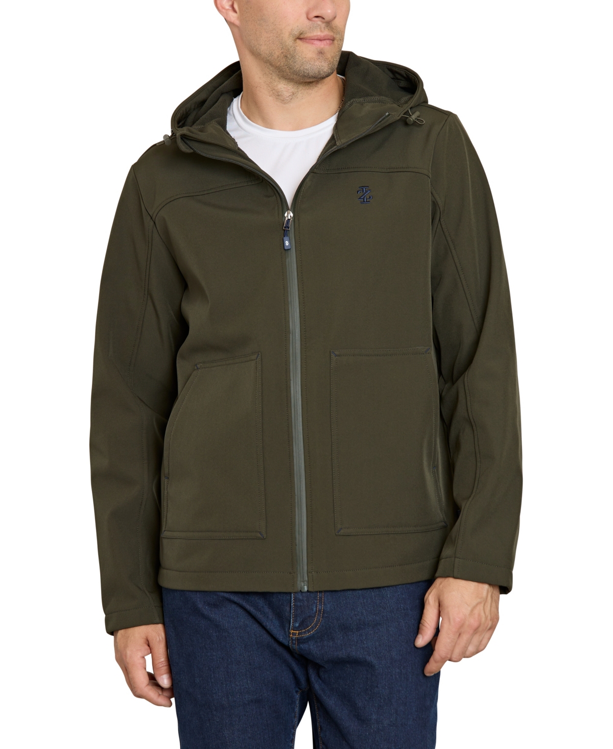 Men's Hooded Softshell Jacket - Navy