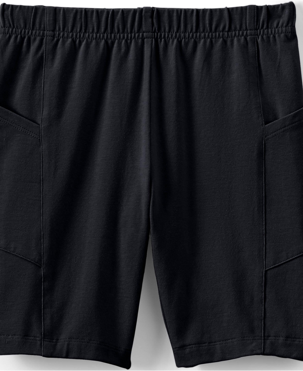 Lands' End Big Girls Plus Tough Cotton Bike Short with Pockets