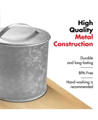 Newport Galvanized Metal Canister - Medium