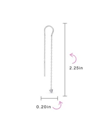 Minimalist Geometric Dangle Earrings Arrow Spike Tip Gold Plated Sterling Silver