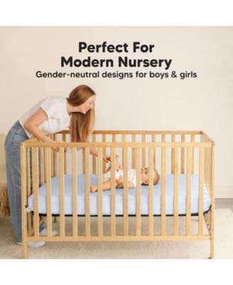 Soothe Waterproof Fitted Crib Sheets for Girl, Boy, 100% Soft Cotton Crib Mattress Protector Sheet