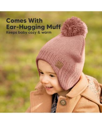 Muff Baby Beanie, Baby Hat for Baby Boys, Girls, Winter Hats for Kids, Newborn, Infant, Toddler 0-36 months